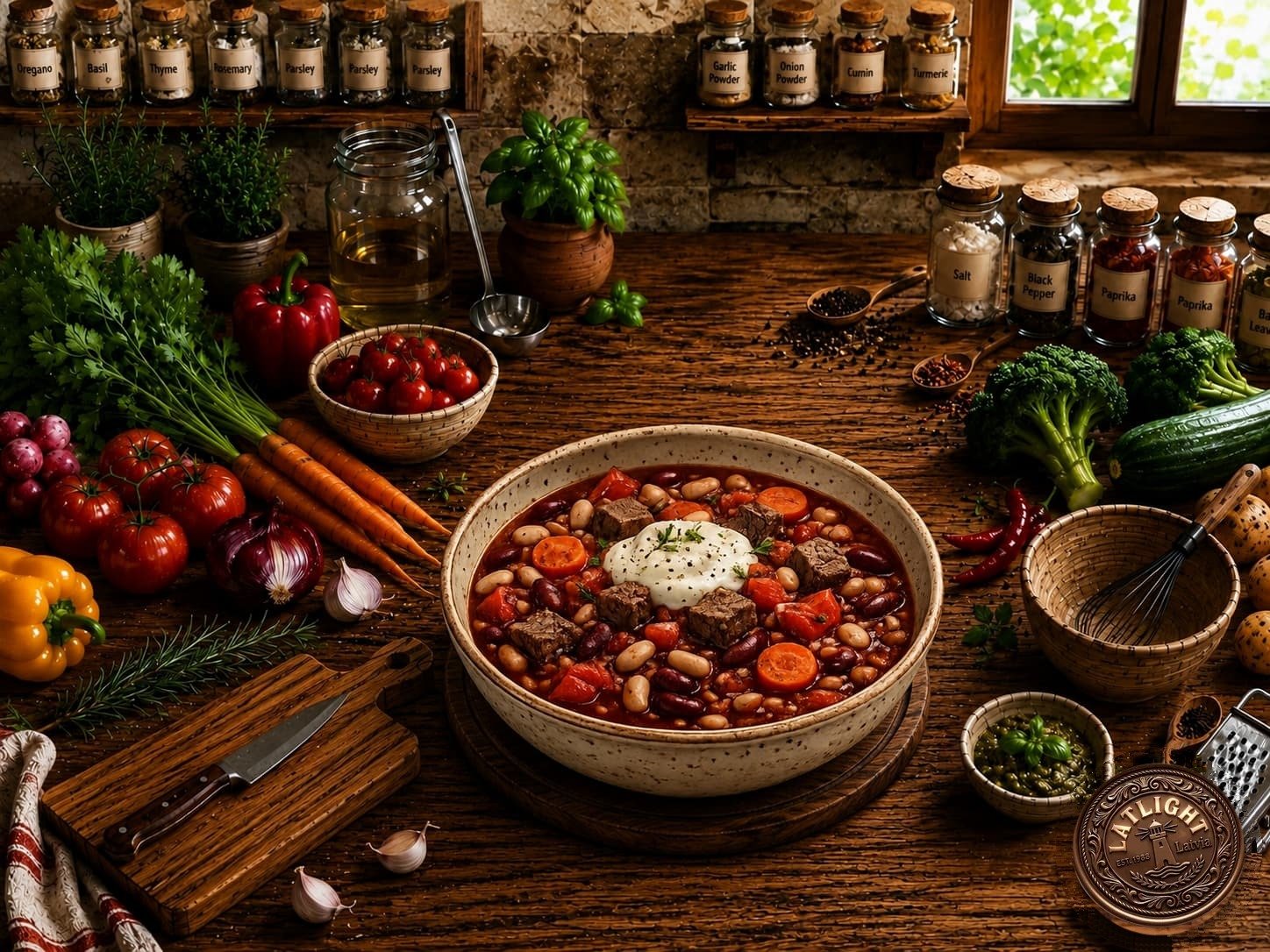 Сытное рагу из говядины с фасолью