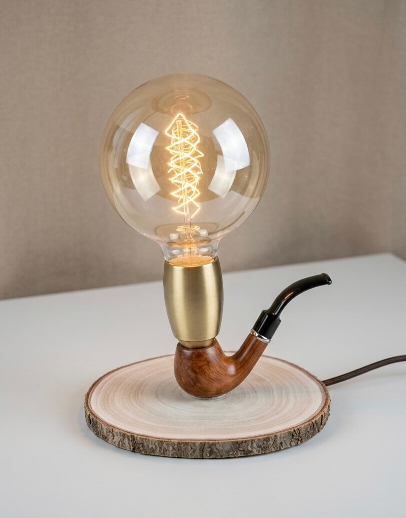 The Sherlock Tobacco Pipe Accent Lamp